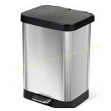 Glad Step Trash Can 13 Gal, Stainless
