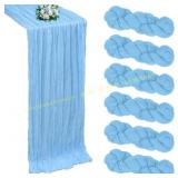 Baby Blue Cheesecloth Table Runner 10ft