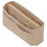 Purse Organizer Insert with Zipper Bag Beige; sash
