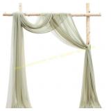 Floroom Arch Draping 2 Panels Sage Green