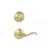Naples Polished Brass Deadbolt Combo Pack
