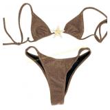 SOLY HUX Halter Triangle Bikini Set Sz S