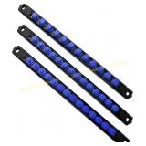 Magnetic Socket Organizer 3-Piece Tricolor set