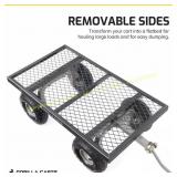 Gorilla Carts Steel Utility Cart, 800 lb Gray