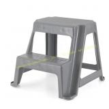 18.75 in. Sturdy Non Slip 2-Level Stool, Grey