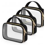 Wedama TSA Toiletry Bag 3-Pack, Clear, Black
