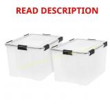 Iris 74 Qt Weather-Tight Box, Clear (2-Pack)