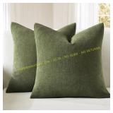 MIULEE Olive Green 18x18 Pillow Covers (4)