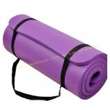Purple Yoga Mat 24x68 in. with Strap