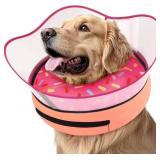 Supet Inflatable Dog Cone 17-donutpink-L