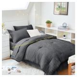 HYMOKEGE Twin XL Comforter Set, 5 pc