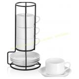 2.5oz Espresso Cups Set of 4, Porcelain Cups