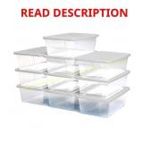 Homz 10-Pack 1.5-Gal White Tote with Snap Lid