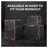 Signature Fitness 16x14x12 Plyo Box, Gray