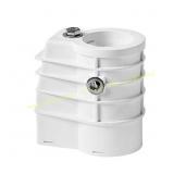 3ct In-Ground Pool Handrail Anchor Socket, White