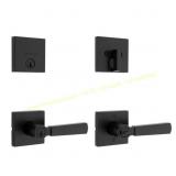 Perth Keyed Entry Handle & Deadbolt, Matte blk
