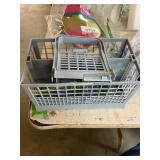 Dishwasher Silverware Holder & Desktop Trash Can