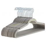 Amazon Basics Slim Velvet Hangers, Gray/30