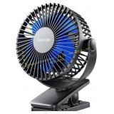 Gaiatop Portable Clip-on Fan USB Rechargeable