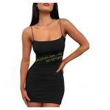 LILLUSORY Sexy Bodycon Spaghetti Strap Dress