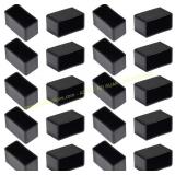 20Pcs Rectangle Rubber Leg Caps (3/4"x1.5")
