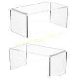 Jusalpha 2 PC Clear Acrylic Risers (2)