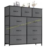 Sweetcrispy 9-Drawer Dresser, Charcoal Grey