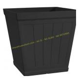 2Ct Hanover 14 in. Black Resin Planter Beadboard