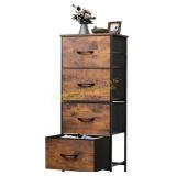 WLIVE 4-Drawer Dresser with Fabric Storage