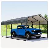 Metal Carport, Reinforced Gray Unknown Size