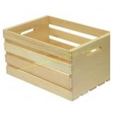 Houseworks Large Pine Wood Crate, Beige