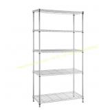 HDX 5-Tier Steel Wire Shelving Unit, Chrome