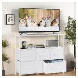 GlasFlength 45" TV Stand, Black Storage