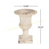 Lilburn 14x19.25 Antique White Urn Planter