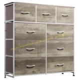 WLIVE 9-Drawer Dresser with Fabric Bins