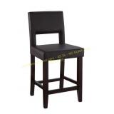 Linon Vega Brown 24-in Bar Stool with Back
