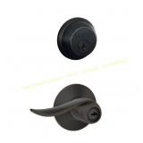 4 ct. Sacramento Bronze Deadbolt Door Handle Combo