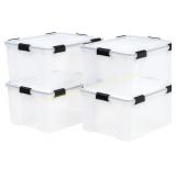 IRIS 62.8-qt Plastic Storage Bin Tote (4)