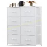 8-Drawer Dresser with Wood Top, White