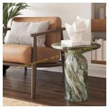 Wels 17.5 in Stone End Table Green Marble