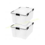IRIS 62 Qt Plastic Storage Bins w/ Sealed Lids