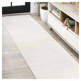 Haze Solid Low-Pile Runner Rug, 2x10 ft