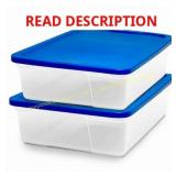 Homz 28 Qt Snaplock Storage Bin (2 Pack)