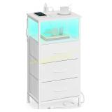 SONGMICS BELLAH Nightstand with Charging