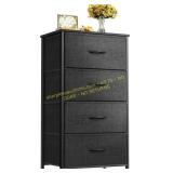 Songmics Dresser with 4 Drawers Dark Wood