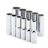 Husky 1/2 in. Drive Deep SAE Socket Set (11-Piece)