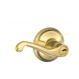 Schlage Flair Bright Brass Door Knob 1-3/4"