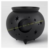 9" Metal Cauldron Planter Halloween Prop Black