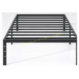 Metal Bed Frame Twin with Storage, 14" Black