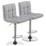 Yaheetech 2-Pc PU Leather Bar Stools